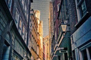 houses, alley, city, london, england