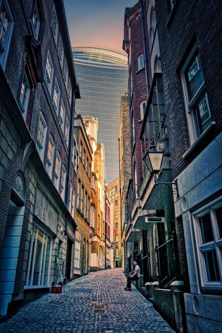 houses, alley, city, london, england